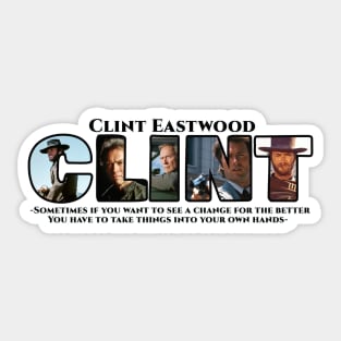 Clint Eastwood,  Dirty Harry star  famous actor , Sticker